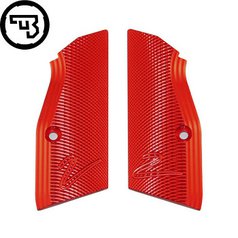 Hliníkové střenky CZ 75, CZ 75 SP-01, CZ Shadow 2, CZ TS 2 krátké | CZ logo 2 červené