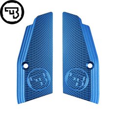 Hliníkové střenky CZ 75, CZ 75 SP-01, CZ Shadow 2, CZ TS 2 krátké | CZ logo CZUB modré