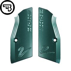 Hliníkové střenky CZ 75, CZ 75 SP-01, CZ Shadow 2, CZ TS 2 krátké | CZ logo SW 2 modré
