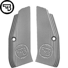 Hliníkové střenky CZ 75, CZ 75 SP-01, CZ Shadow 2, CZ TS 2  | CZ logo CZUB stříbrné