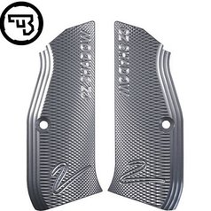 Hliníkové střenky CZ 75, CZ 75 SP-01, CZ Shadow 2, CZ TS 2  | CZ logo SW 2 šedé