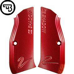 Hliníkové střenky CZ 75, CZ 75 SP-01, CZ Shadow 2, CZ TS 2  | CZ logo SW 2 červené