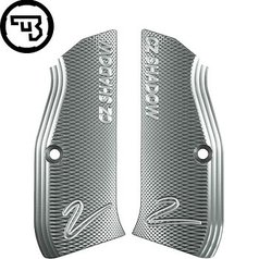 Hliníkové střenky CZ 75, CZ 75 SP-01, CZ Shadow 2, CZ TS 2  | CZ logo SW 2 stříbrné